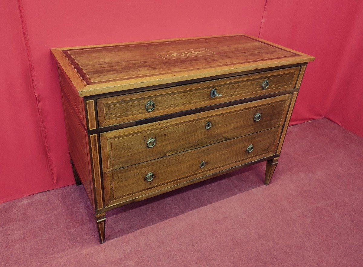 Commode Louis XVI Avec Marqueteries