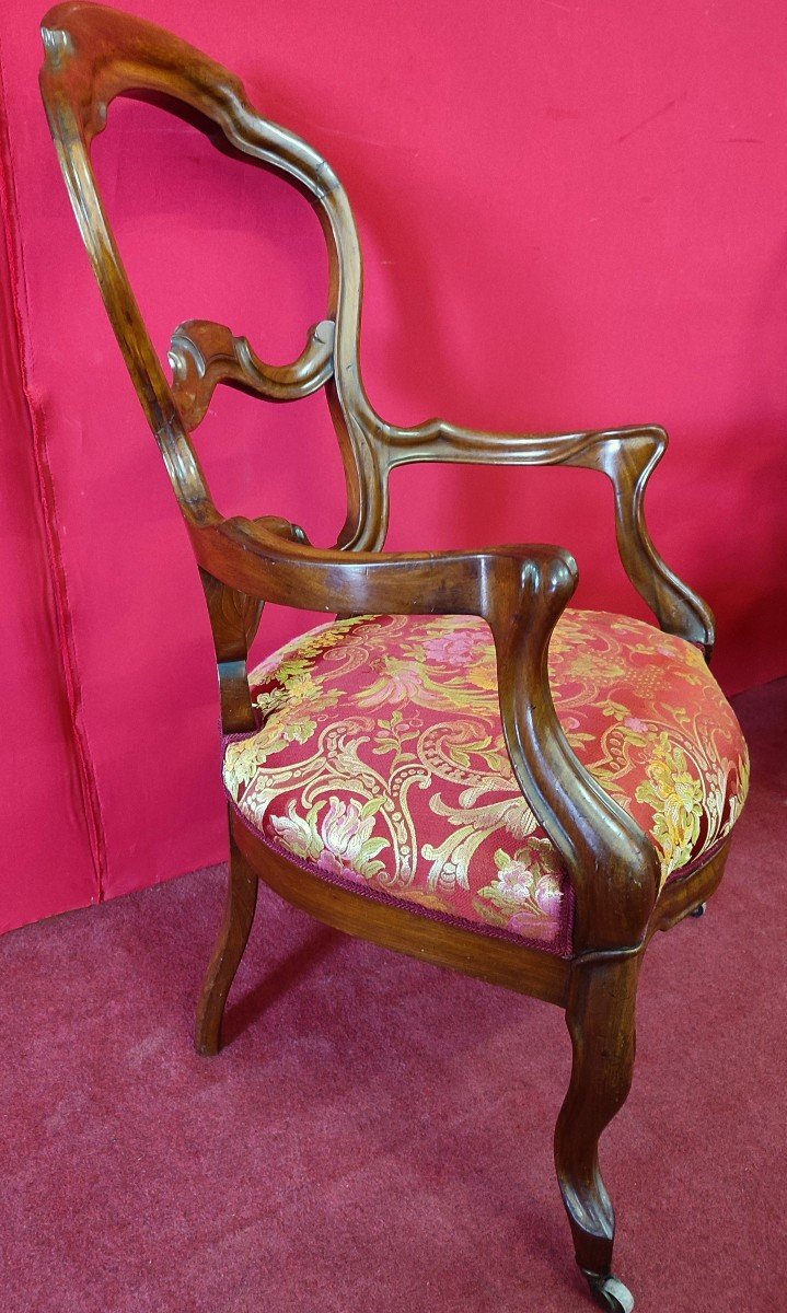 Pair Of Armchairs With Open Backrest-photo-3