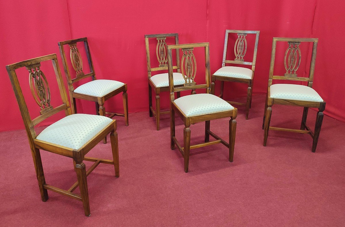 Groupe De Six Chaises De Salle à Manger