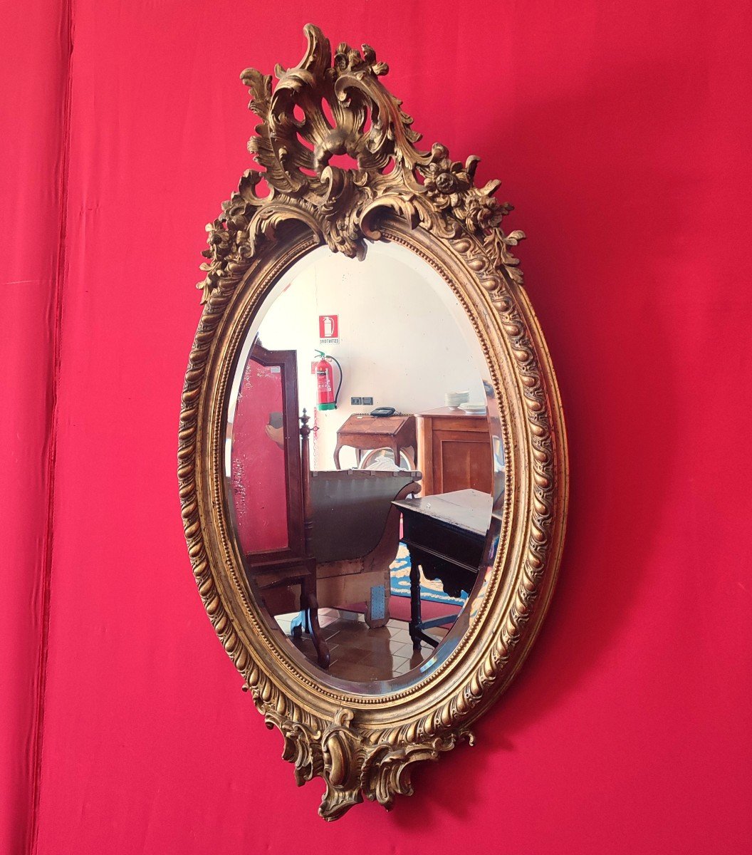 Oval Mirror With Cymatium-photo-6