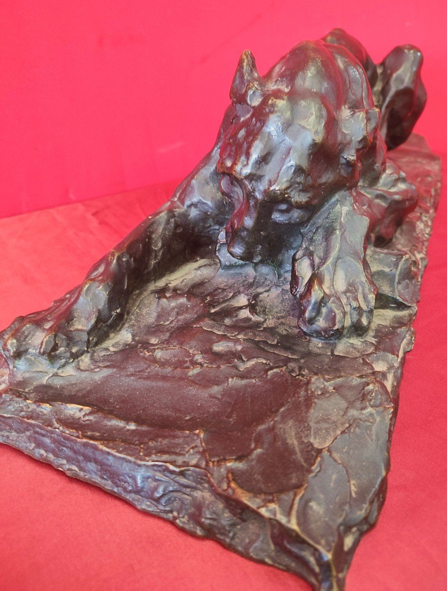 Lioness Devouring Bronze Casting-photo-3