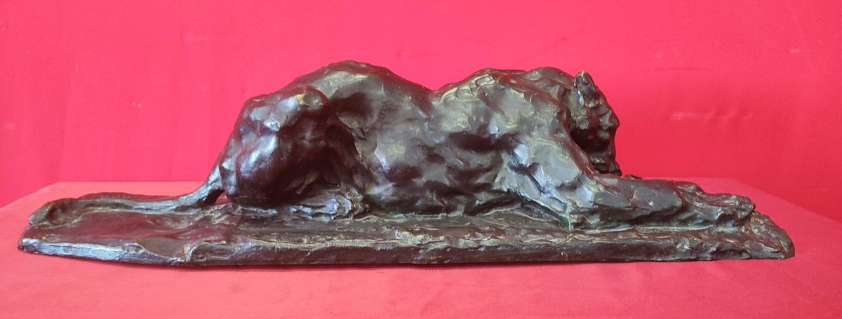 Lioness Devouring Bronze Casting-photo-2