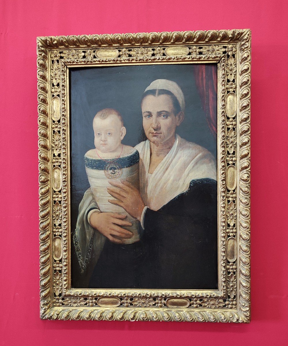 Portrait Of A Woman With Child Bolognese School 16th/17th Century-photo-6