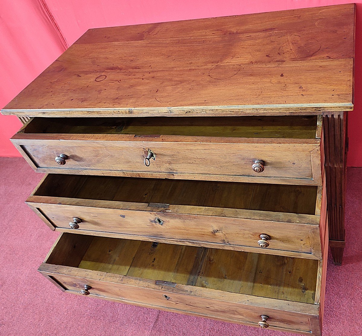 Louis XVI Chest Of Drawers With Pyramid Legs-photo-4