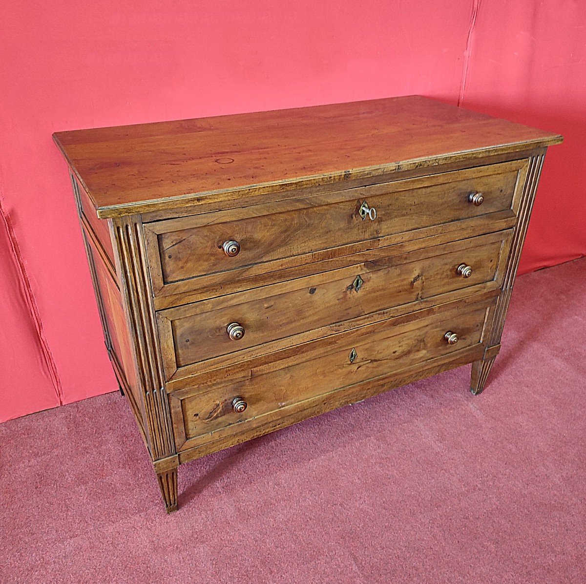 Louis XVI Chest Of Drawers With Pyramid Legs