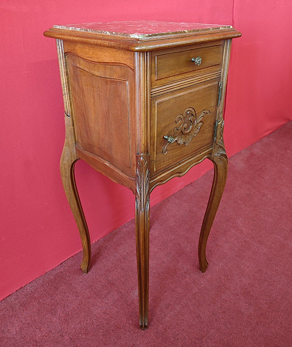 Table De Chevet Art Nouveau Avec Marbre