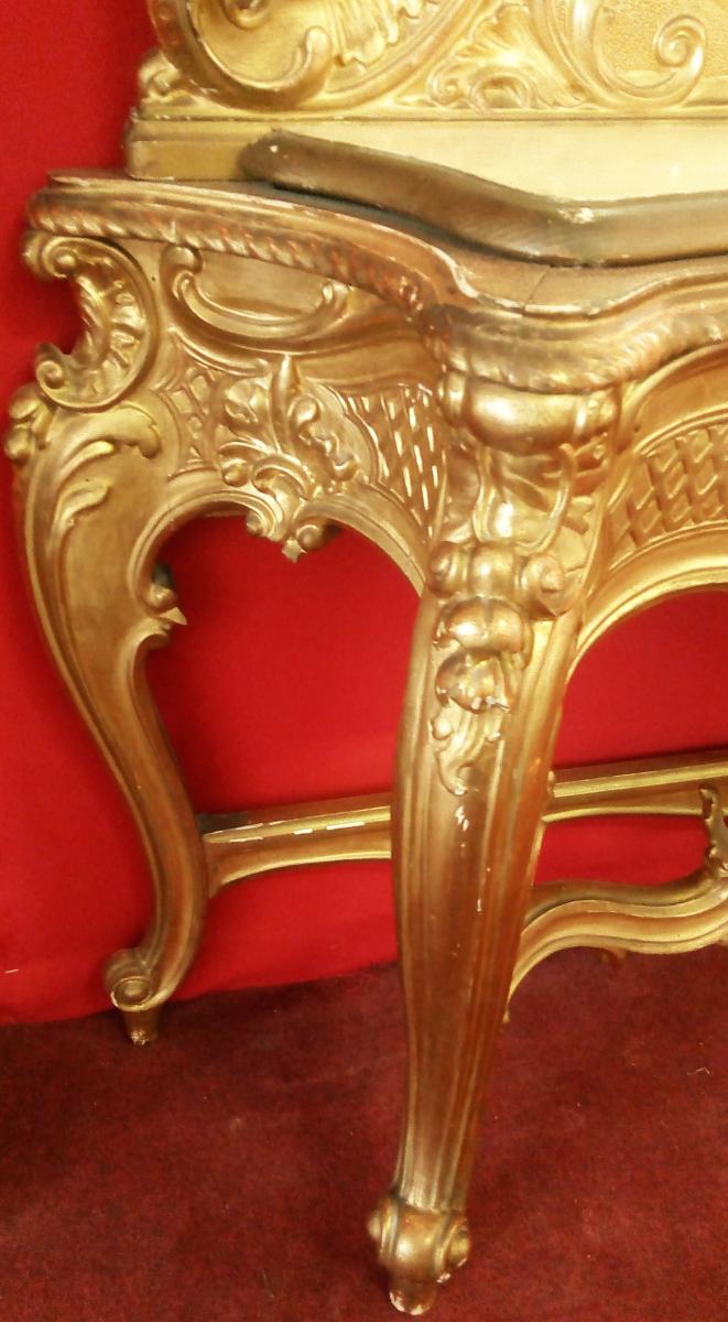 Italian Gilt Wood Console-photo-5