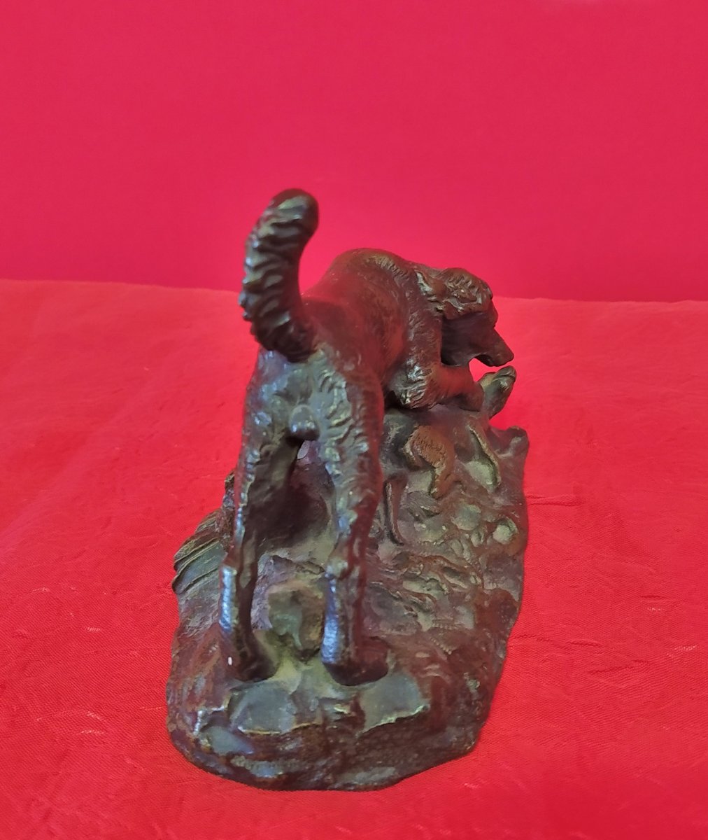 Bronze Statuette Hunting Scene-photo-3