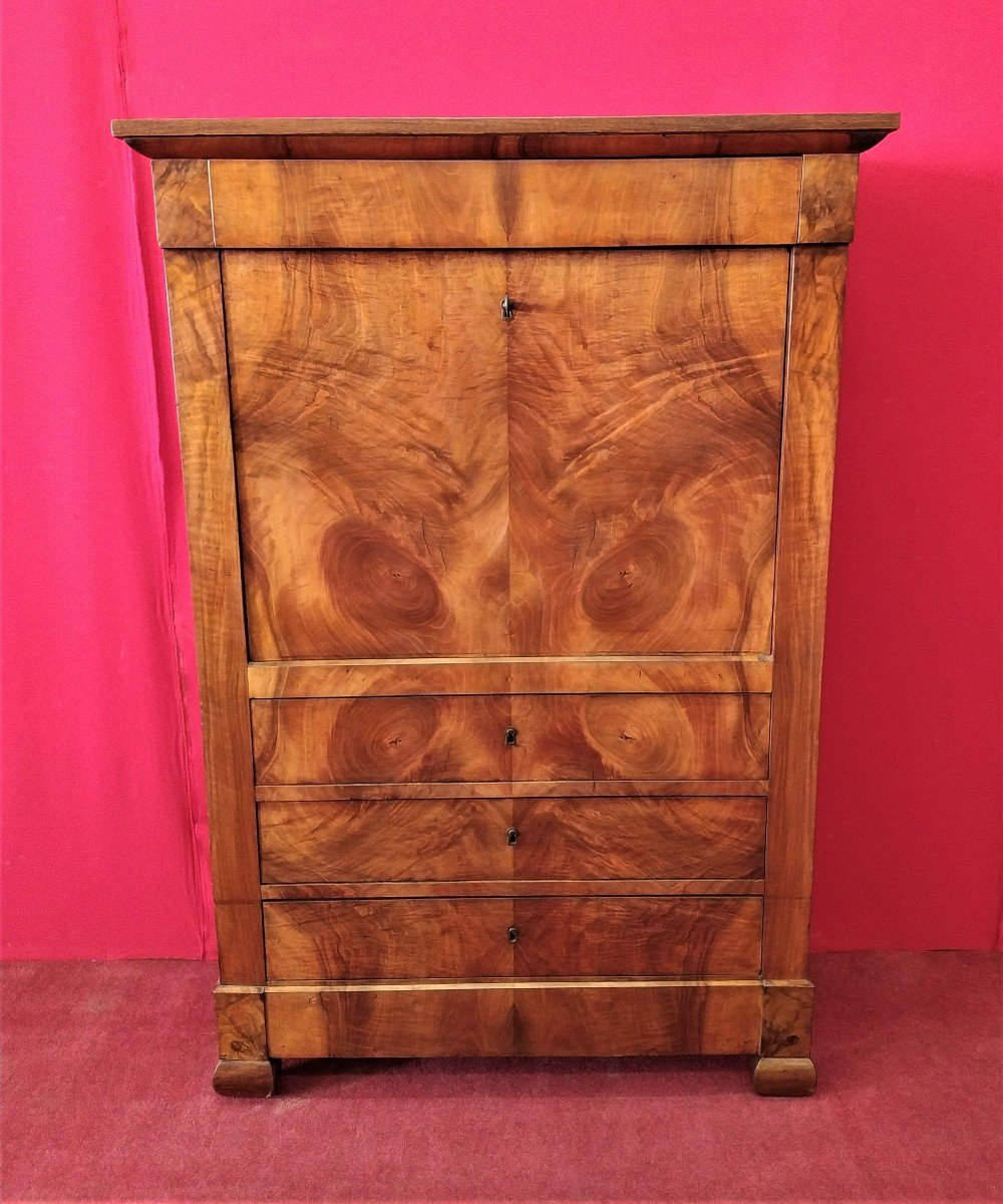 Walnut Secretaire Restored-photo-6