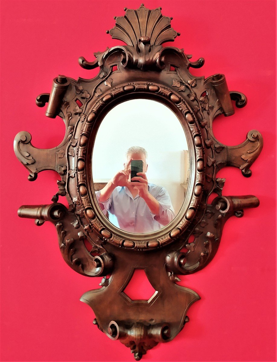 Mirror In Carved Wood-photo-6
