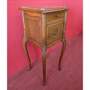 Art Nouveau Bedside Table With Marble