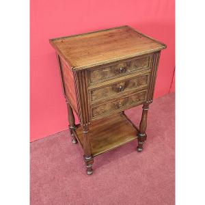 Louis XVI Three-drawer Bedside Table