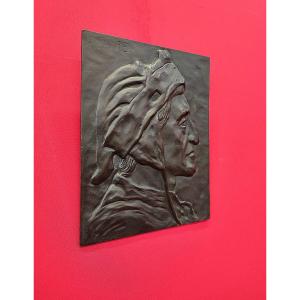 Dante Bronze Bas-relief