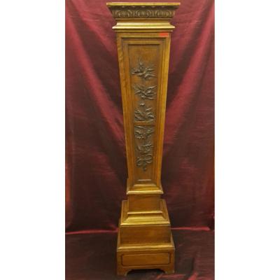 Carved Walnut Column