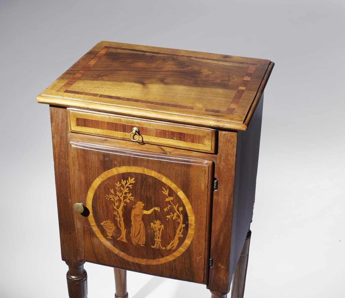 Italian Bedside Table Louis XVI-photo-3