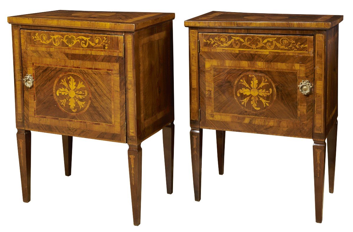 Pair Of Bedside Tables Louis XVI '700-photo-2