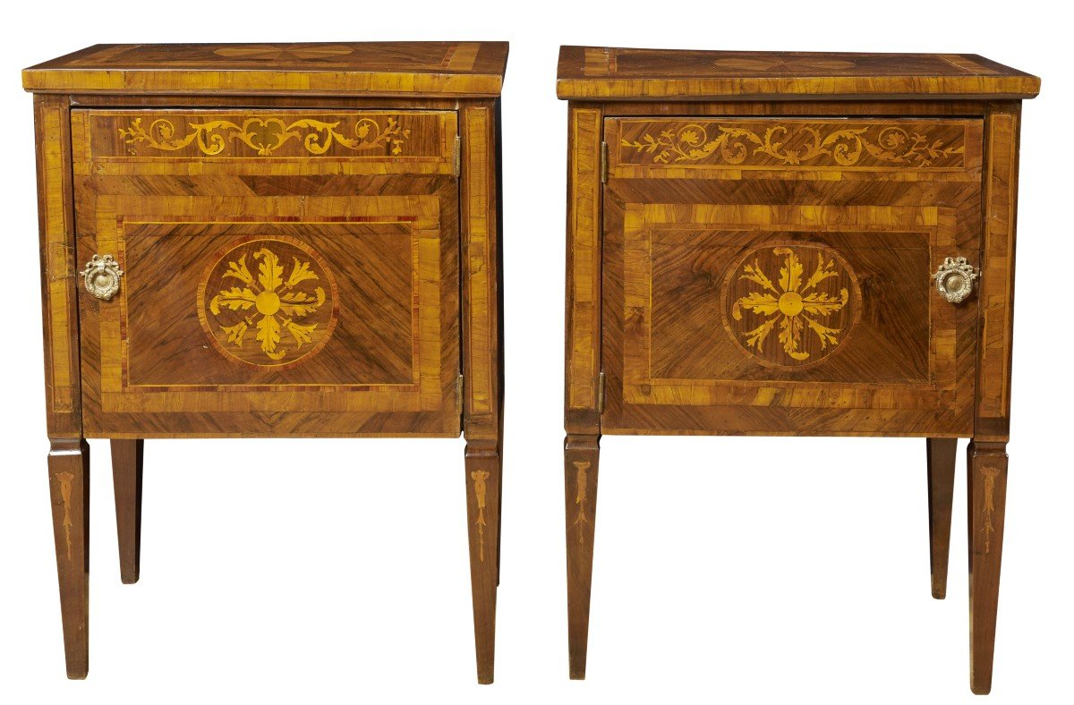 Pair Of Bedside Tables Louis XVI '700