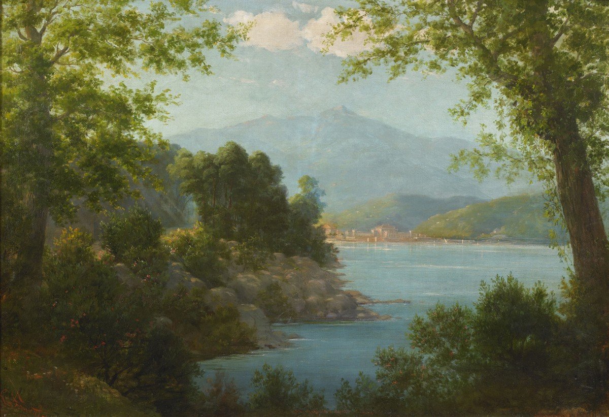 View Of Rapallo '800 Signed