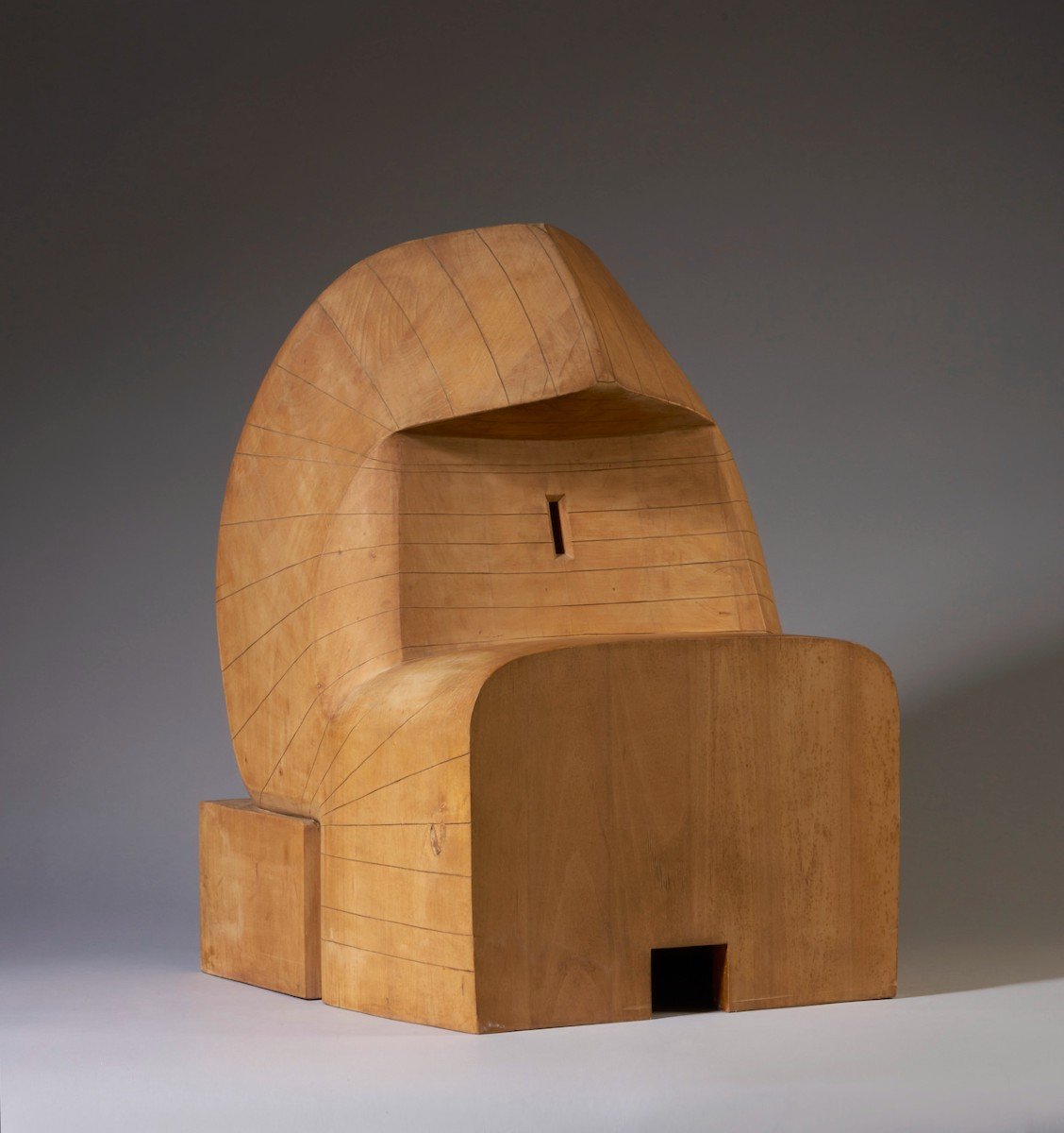 Giuseppe Rivadossi (nave, 8 July 1935)  Capanno (shed), 1974 Linden Wood Sculpture-photo-5