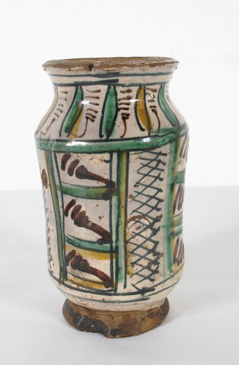 Albarello En Majolique Polychrome Archaïque, Italie Centrale, XVe Siècle