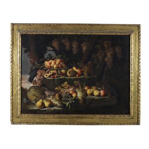 Nature morte de fruits en plein air -  Rome 1660 – 1670