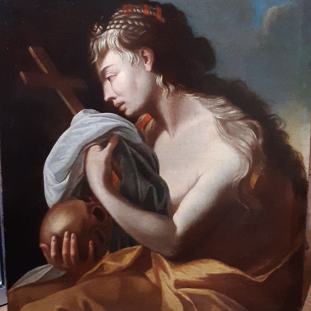 Painting Marie Madeleine Debut 18th Century