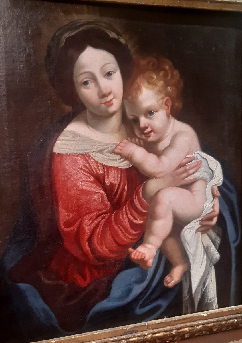 Tableau Vierge à l'Enfant XVIIIeme Siecle