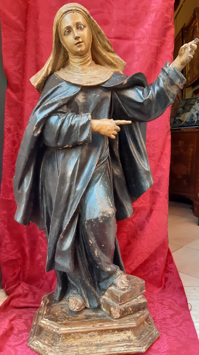 Lacquered Wood Sculpture Of The XVII Century