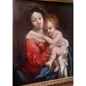 Virgin And Child Picture,18 Th Century