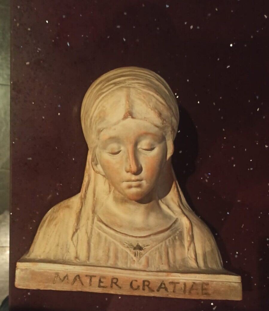 Terracotta Sculpture Bust Virgin Mary Signed A.neri Beginning Of 900-photo-5
