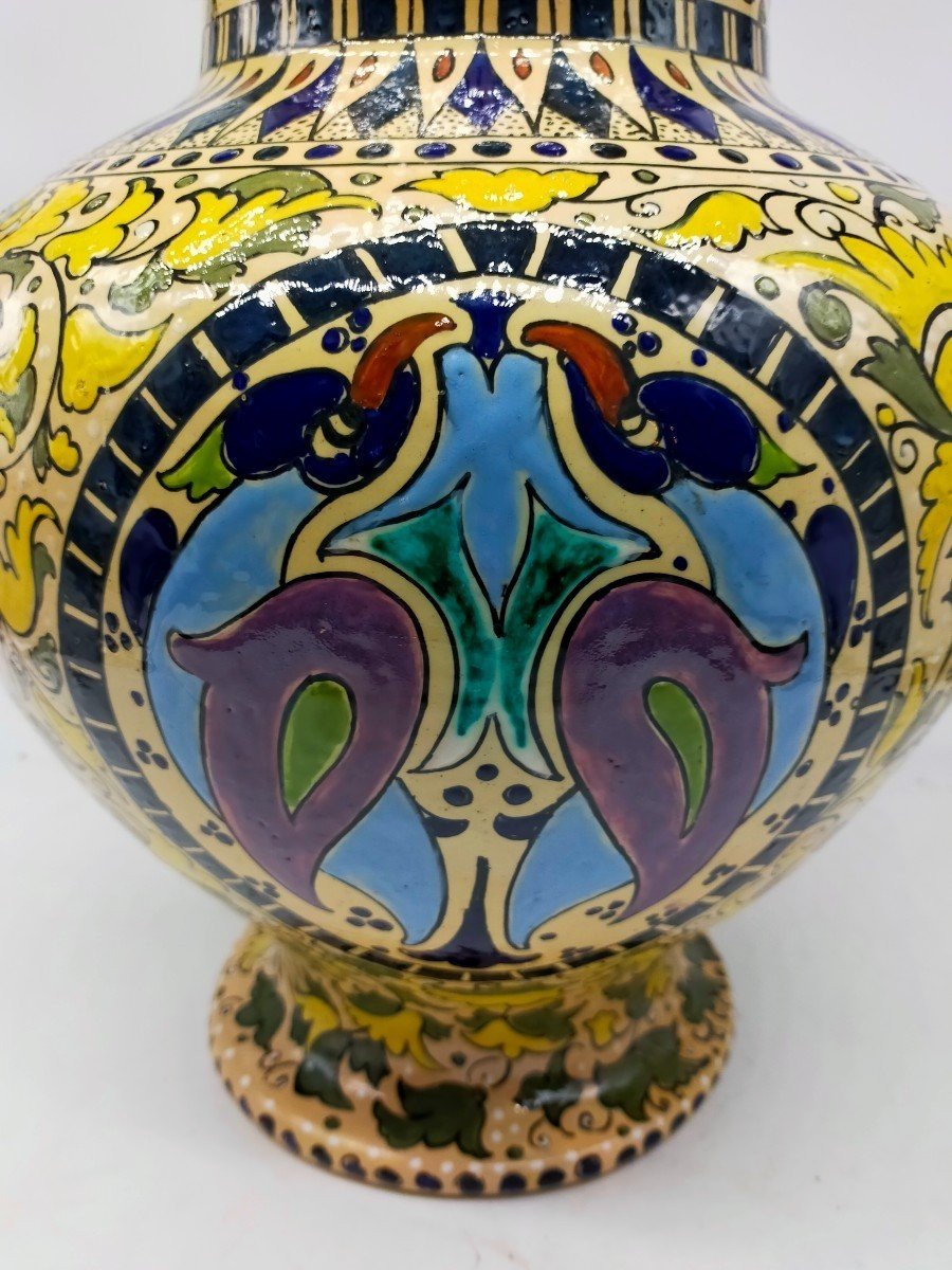 Grand Vase En Céramique Art Nouveau  - Début Des Années 1900-photo-4