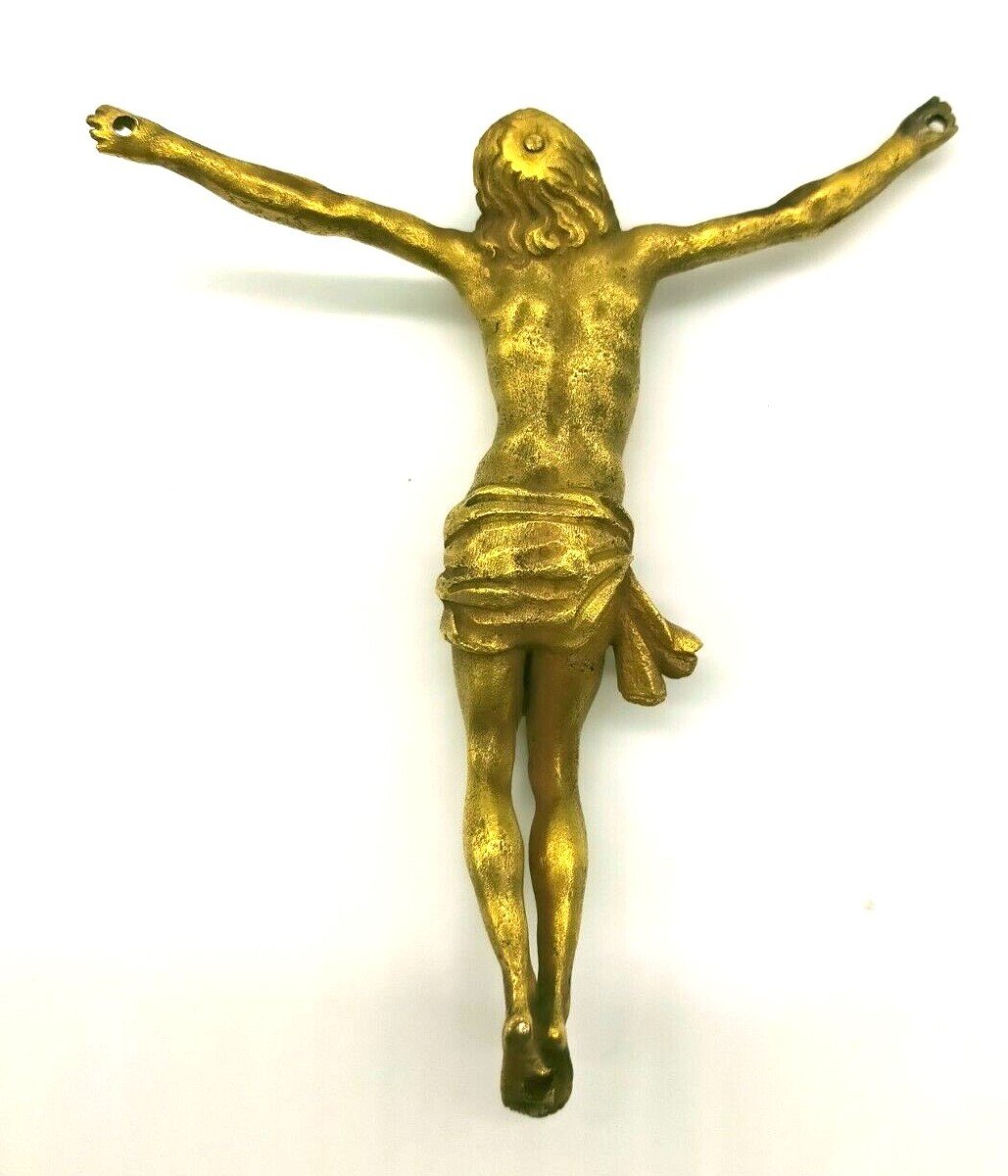 Ancient Christ Golden Bronze 18th Century Italy-photo-4