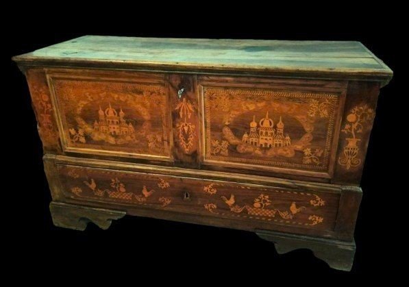 Mobile Wedding Chest Inlaid Late Eighteenth Century Italy