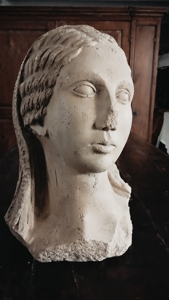 Beautiful Sculpture Greek Woman From The Early 1900s-photo-2