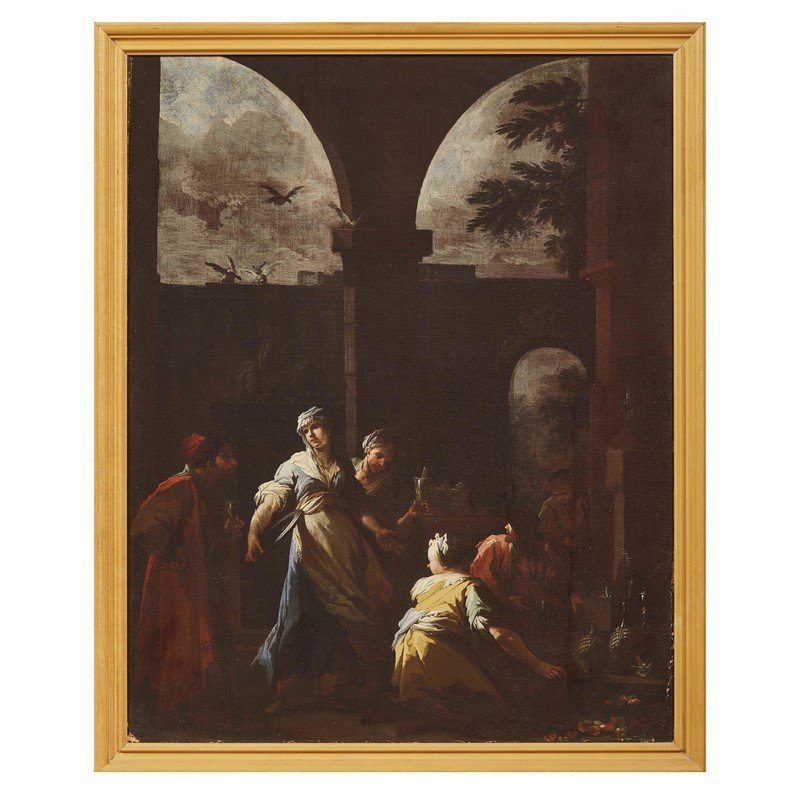 Ancient Pair Of Paintings - Genre Scenes - Camillo Sagrestani (florence 1660-1731)-photo-2