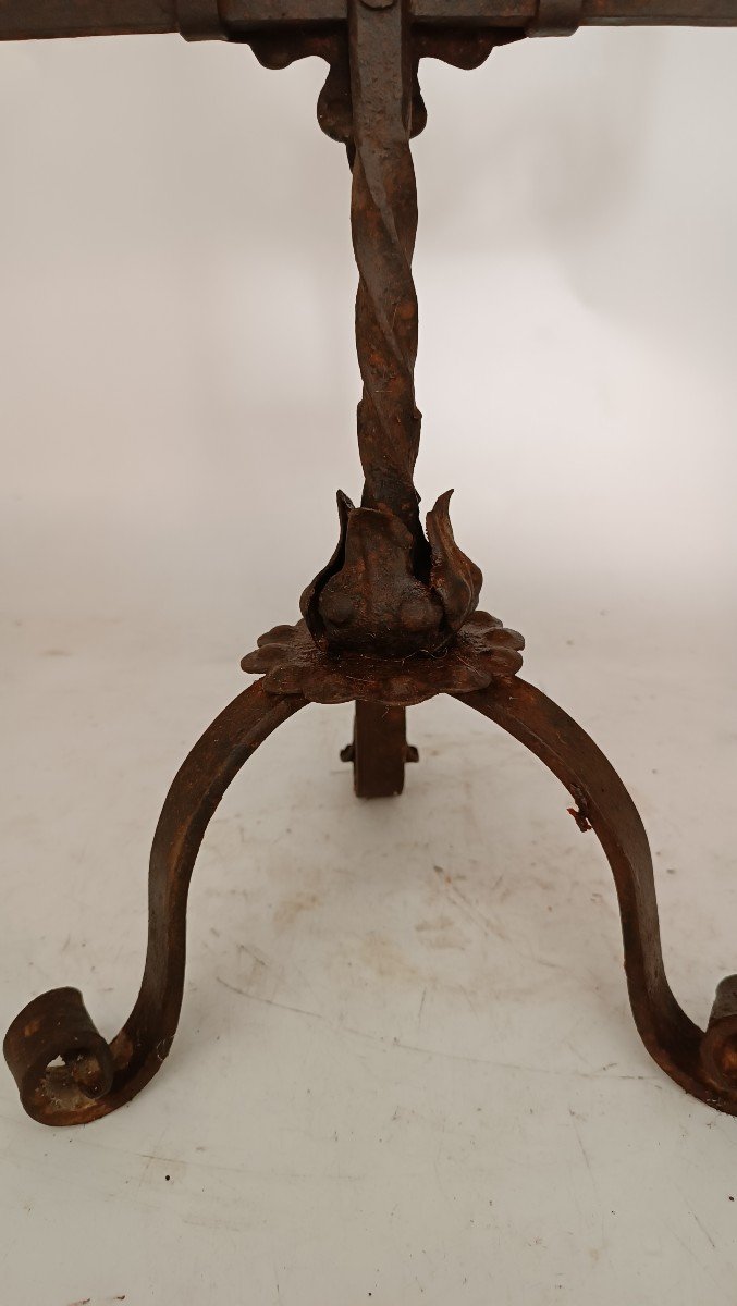 Antique Wrought Iron Candlestick-photo-1