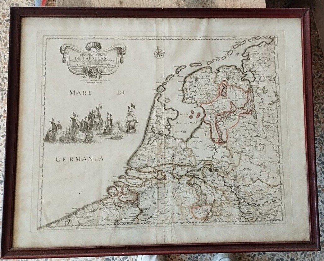 Map 1672 Provinces Of The Netherlands De Rossi /sanson Original Antique-photo-5