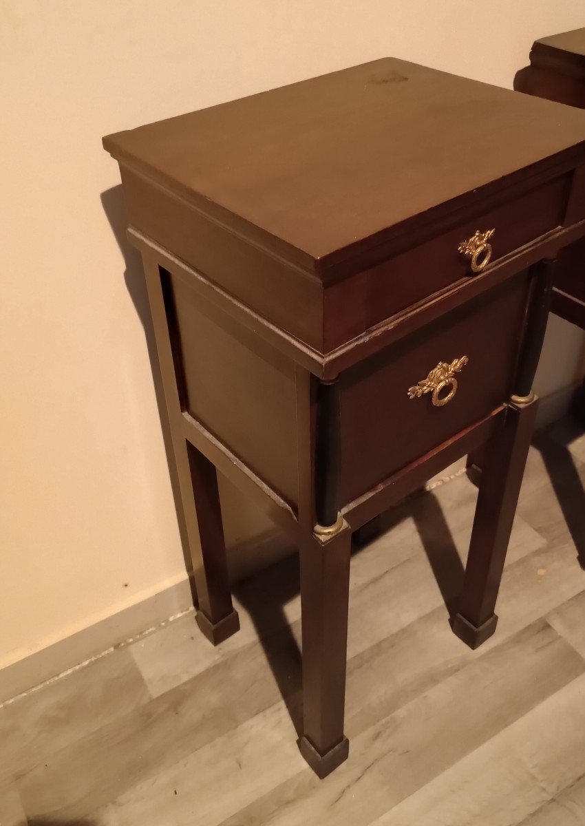 Pair Of Second Empire 19th Century Bedside Tables-photo-2