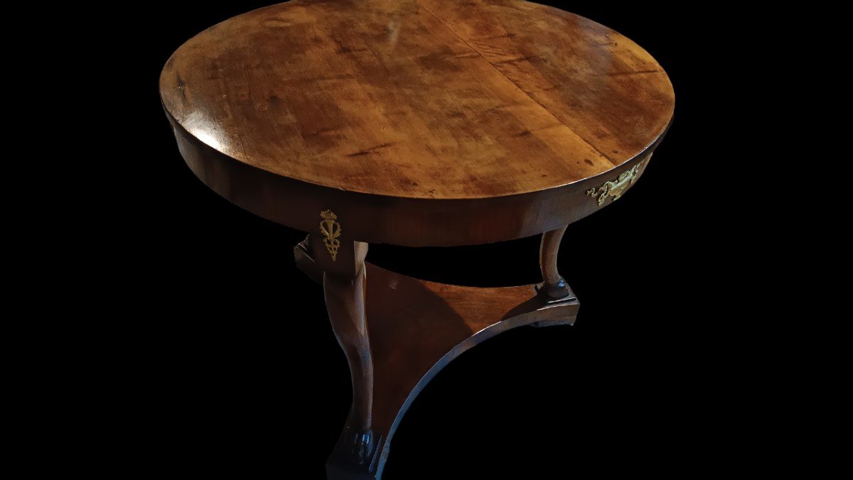 Round Empire Table From The Early 19th Century-photo-3