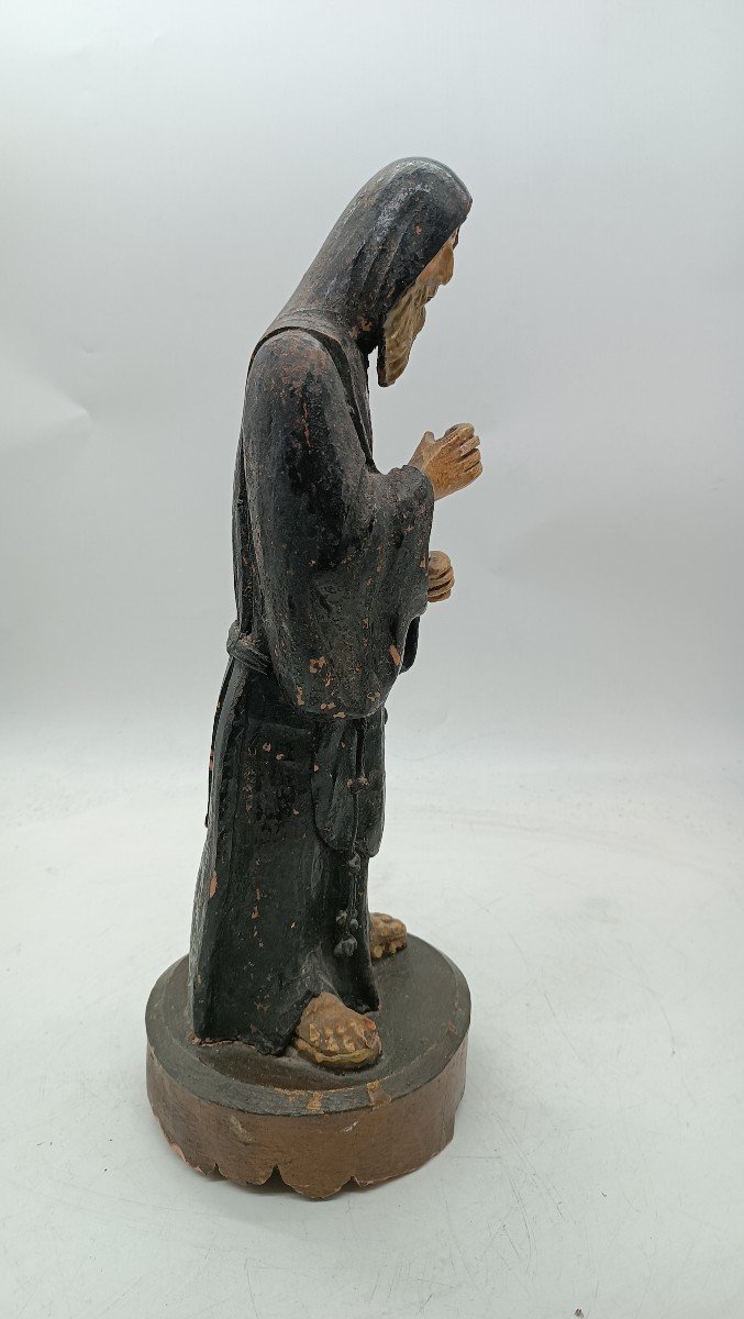 Ancient Terracotta Sculpture San Francesco Di Paola Italian School, Early 19th Century-photo-4