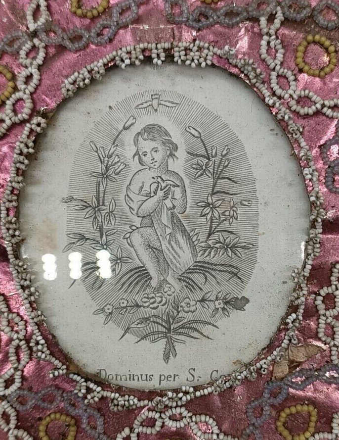 Ex Voto Scapulaire Brodé Antique-photo-1