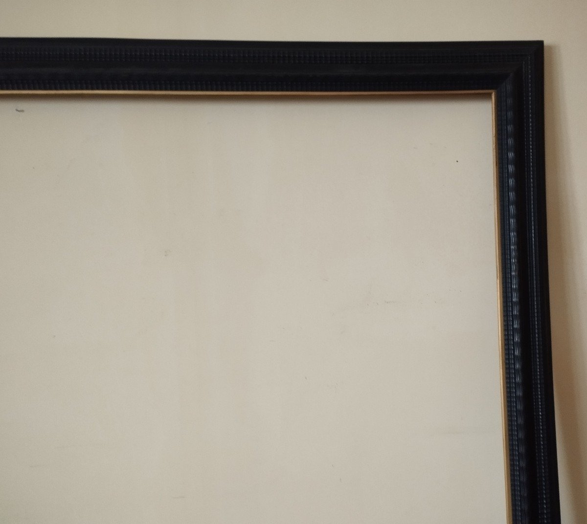 228x136 Guilloché Frame In Carved And Ebonized Wood. Italy Late 19th Century.-photo-2