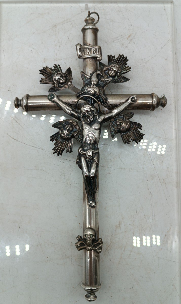 Christ Avec Croix - Argent Italie 19ème Siècle-photo-5