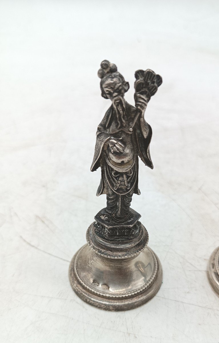 Pair Of Alessandria 800 Silver Figurines-photo-3