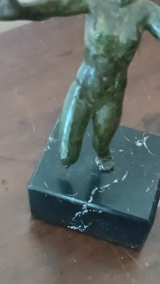 Petite Sculpture En Bronze Représentant Une Femme Dansante, XIXe Siècle-photo-3