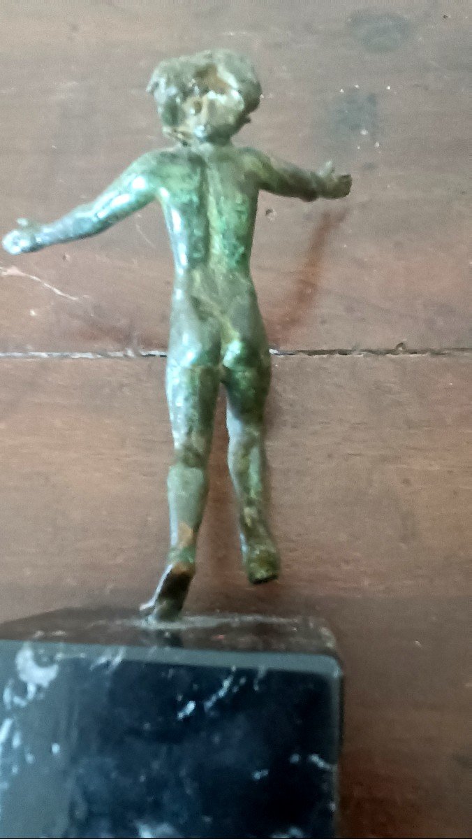 Small Bronze Sculpture Depicting A Dancing Woman, 19th Century-photo-5