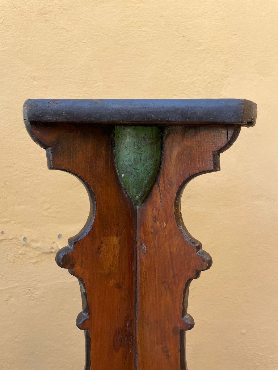 Large Pair Of Wooden Tripod Bases From The Late 18th Century-photo-4