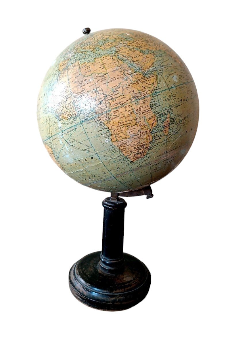 Globe Terrestre Ancien G.thomas France Début Années 1900