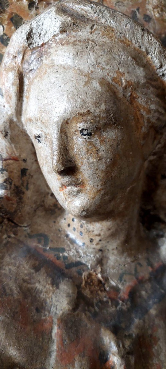 Madonna In Papier-mâché And Stucco 18th Century Italy-photo-3