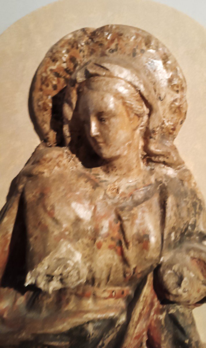 Madonna In Papier-mâché And Stucco 18th Century Italy-photo-1